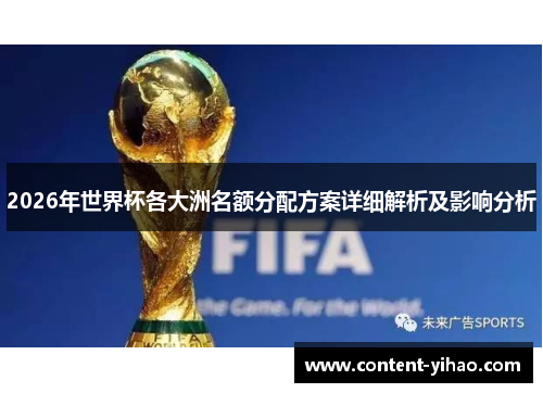 2026年世界杯各大洲名额分配方案详细解析及影响分析